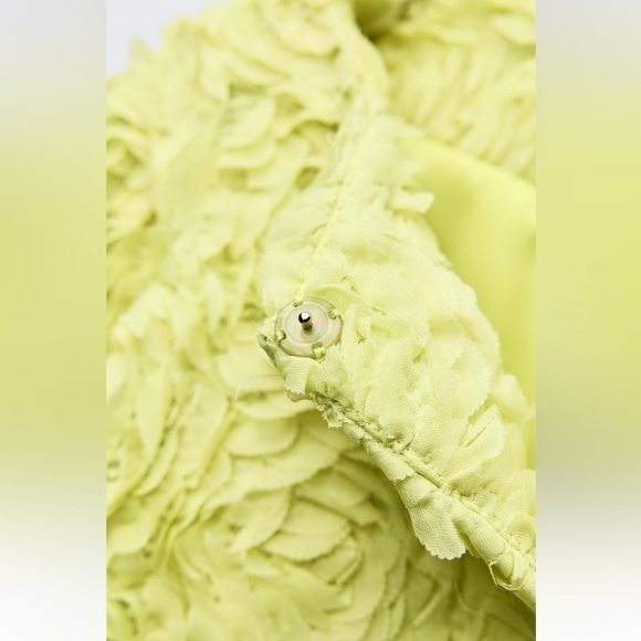 New ZARA Textured Floral Cardigan Jacket - Picture 5 of 6